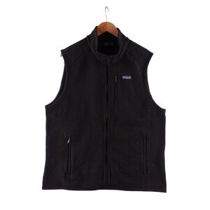 Patagonia Mens XL Better Sweater Fleece Vest Black Full Zip 25881